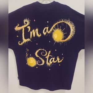 *NEW* Wish Movie Disney Parks XL Spirit Jersey I'm A Star Glitter Sparkle Purple